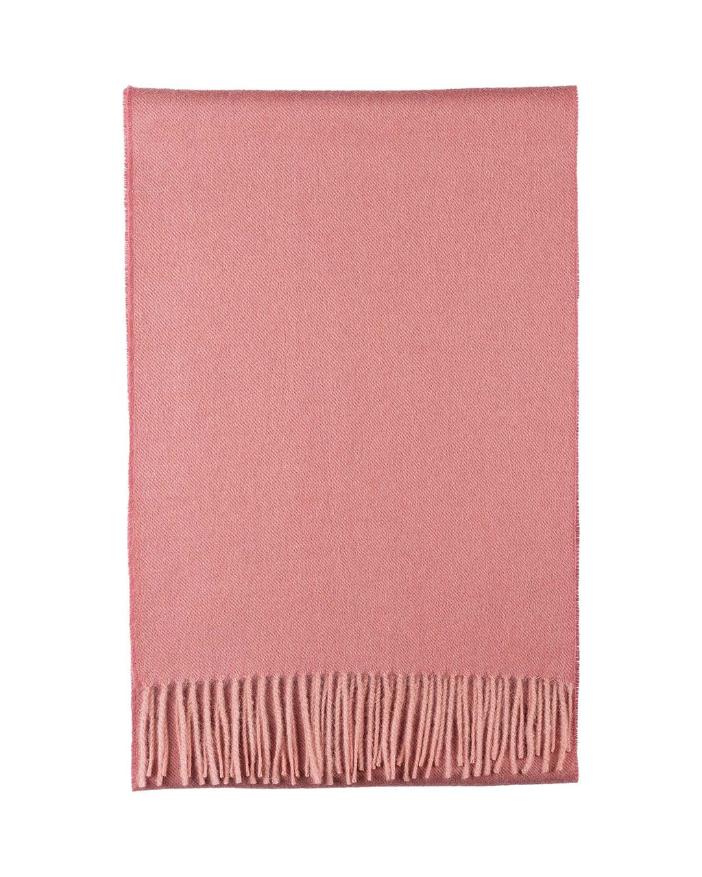 Dusty rose 100% baby alpaca scarf in Persimmon with warm pink tones, Shupaca