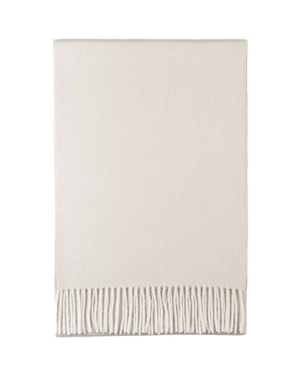 Ivory 100% baby alpaca scarf in Porcelain with luminous soft tone, Shupaca