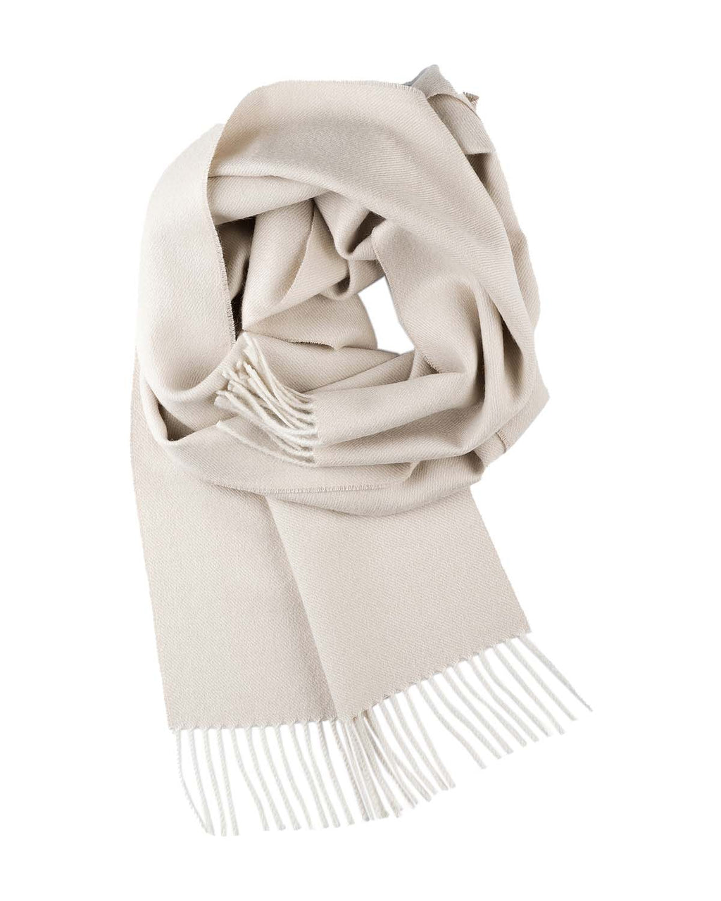 Ivory 100% baby alpaca scarf in Porcelain with luminous soft tone, Shupaca