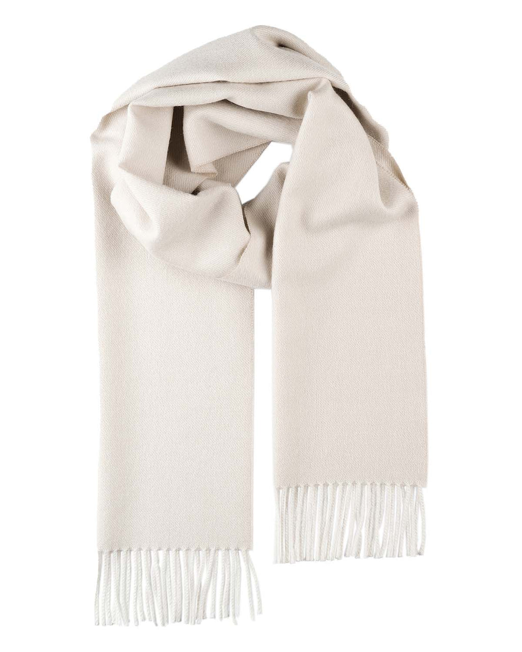 Ivory 100% baby alpaca scarf in Porcelain with luminous soft tone, Shupaca