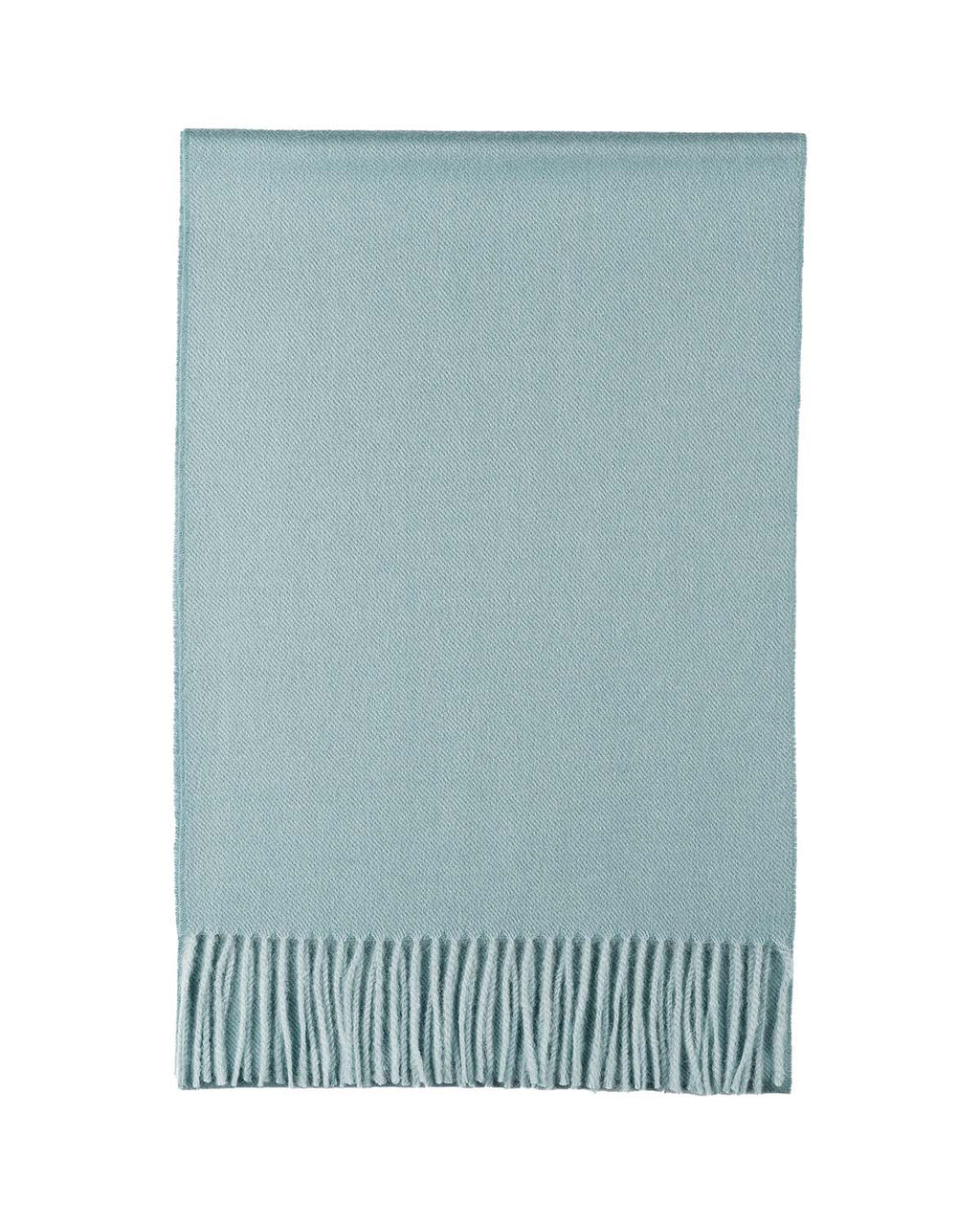 Aqua 100% baby alpaca scarf in Sea Glass with mint accents, Shupaca
