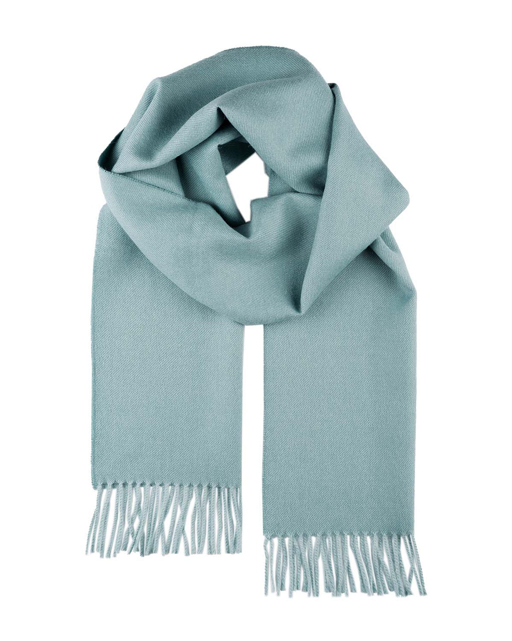 Aqua 100% baby alpaca scarf in Sea Glass with mint accents, Shupaca