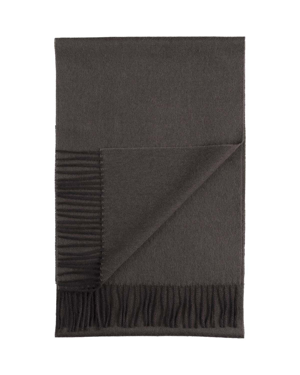 Chocolate brown 100% baby alpaca scarf in Truffle with charcoal undertones, Shupaca