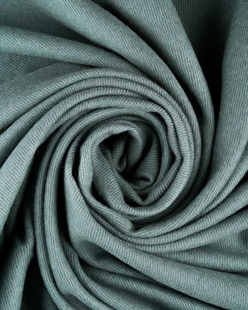 Grey 100% baby alpaca throw blanket in Misty Mountain with mineral blue, Shupaca