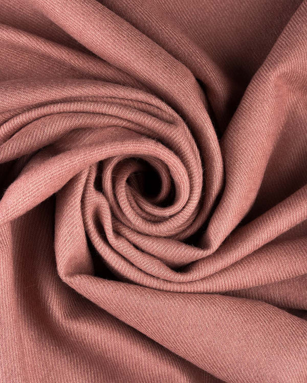 Rose 100% baby alpaca throw blanket in Persimmon with blush undertones, Shupaca