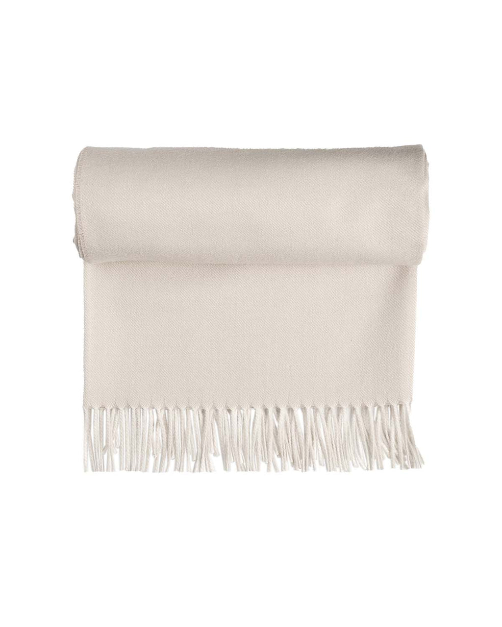 Ivory 100% baby alpaca throw blanket in Porcelain, pure ivory, Shupaca
