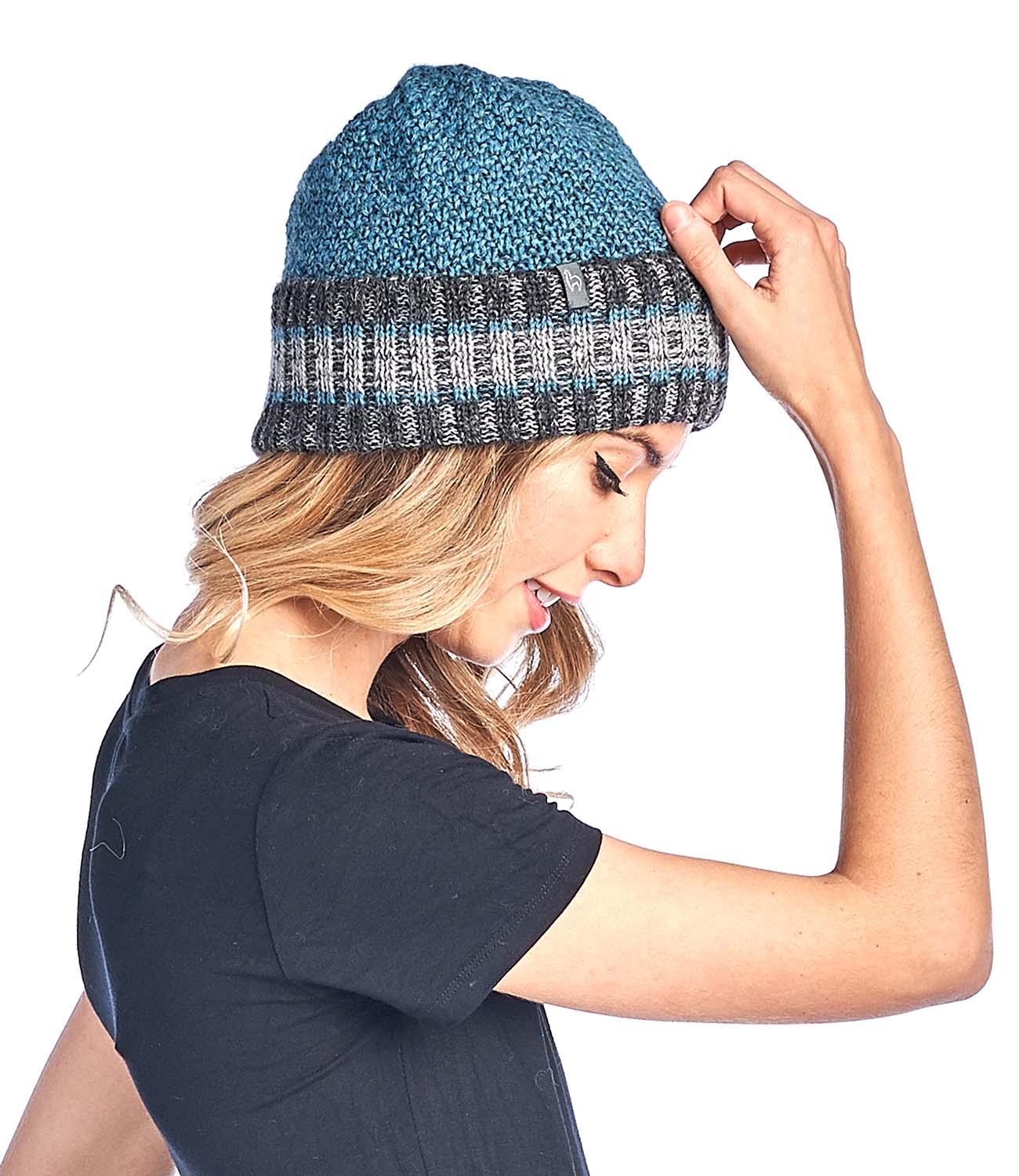 Alpaca Beanie Hat - Carrera - Teal by Shupaca