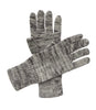 Stone alpaca gloves with misty grey and silver marled, Shupaca