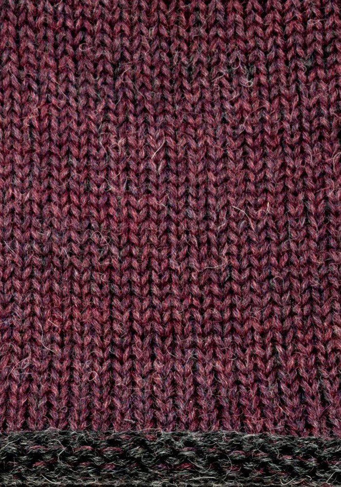 Charcoal alpaca gloves in Sangria with mulberry accents, Shupaca