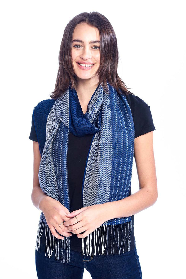 Alpaca Scarf - Liviano - Marine Blue by Shupaca