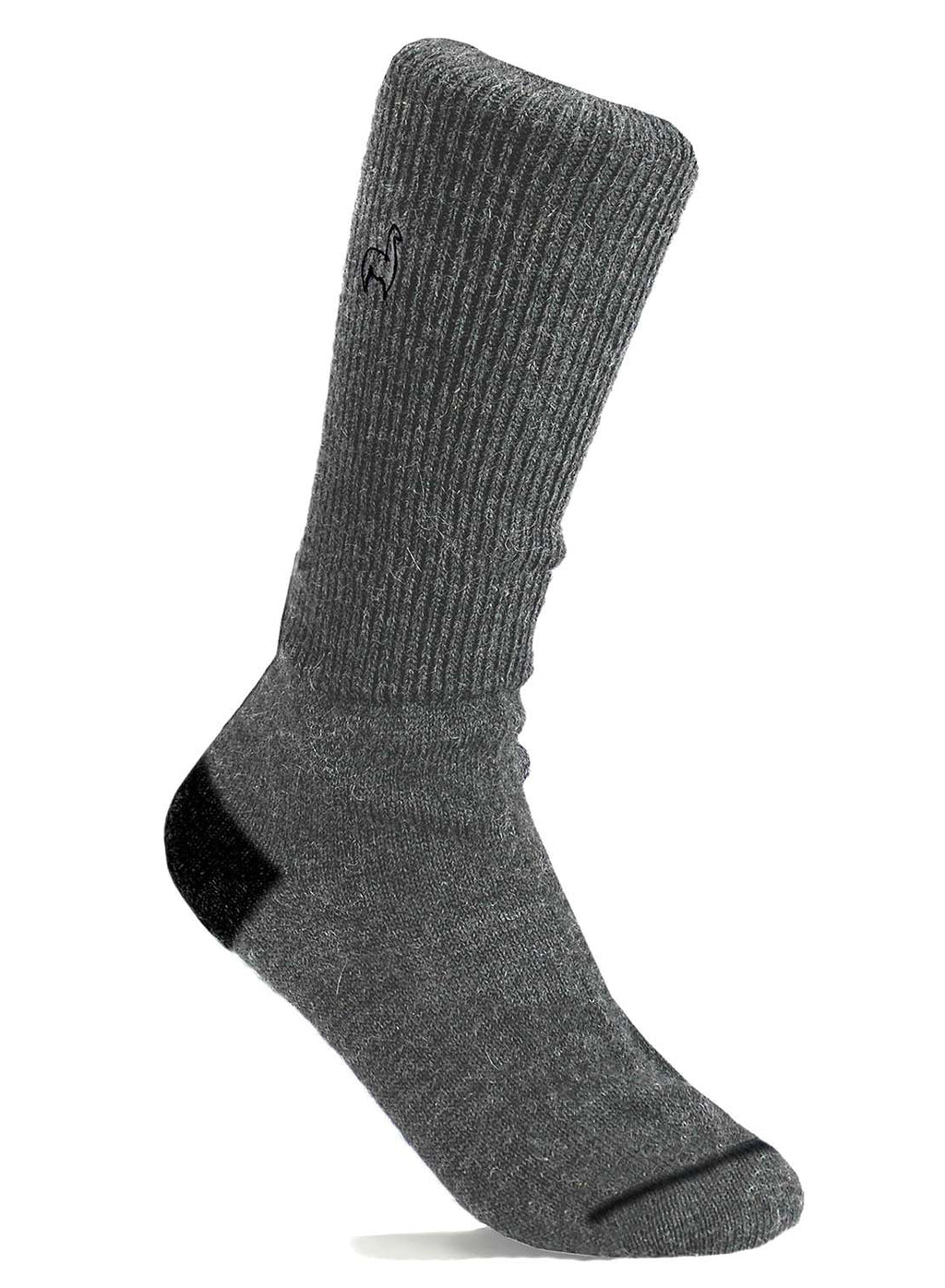 Charcoal alpaca business socks with graphite accents, Shupaca