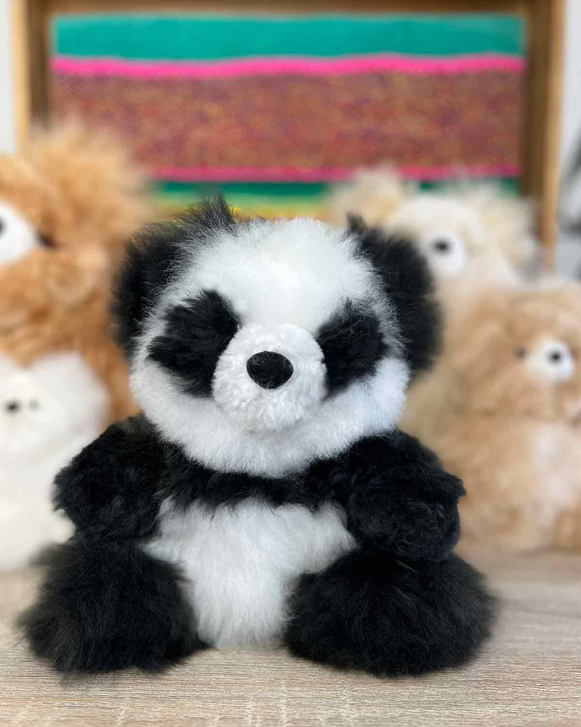 Alpaca Stuffed Animal - Panda - 9" by Shupaca