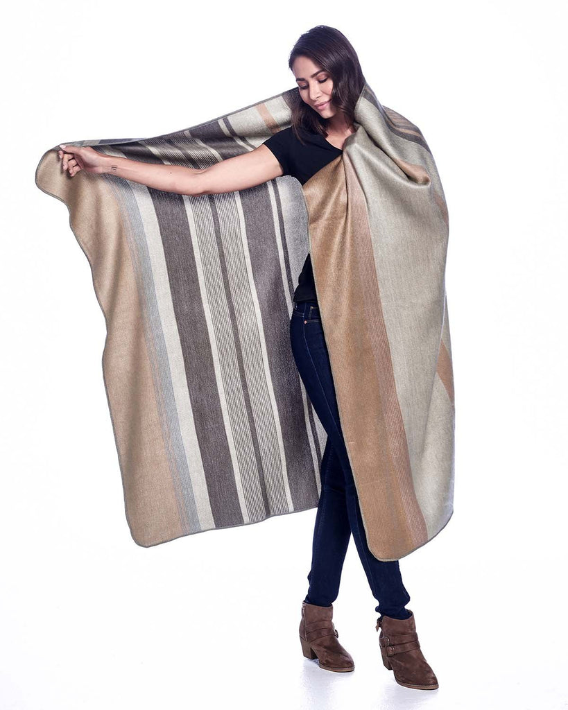 Alpaca Throw Blanket - Vintage Pearl by Shupaca