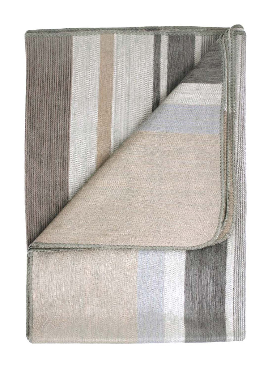 Alpaca Throw Blanket Vintage Pearl By Shupaca