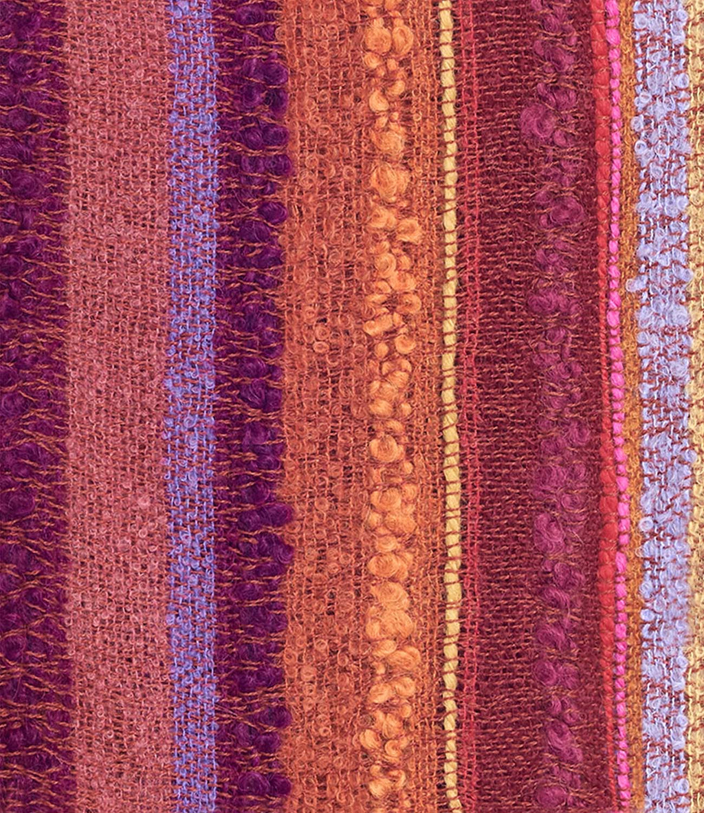 Rust alpaca infinity scarf in Autumn with chestnut and ochre bouclé, Shupaca