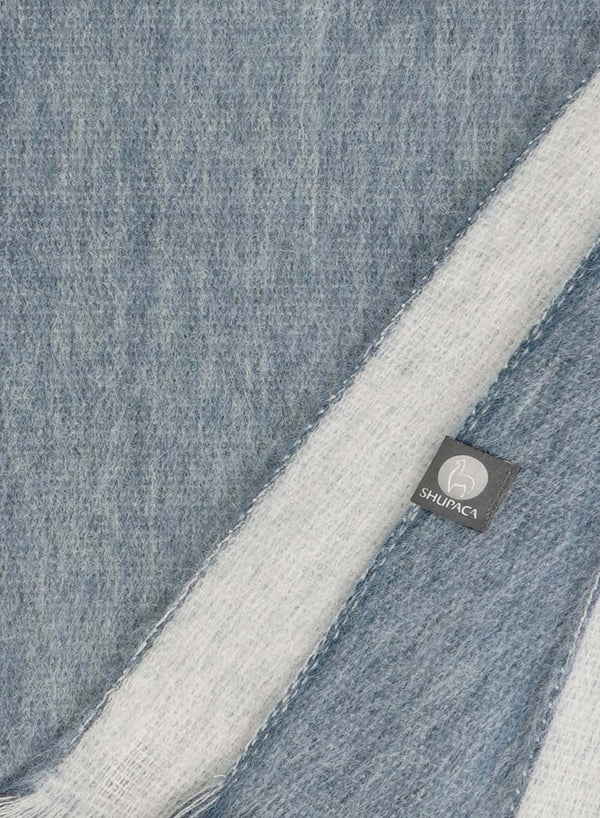 NEW! Alpaca Double Sided Throw - Coastal Fog by Shupaca