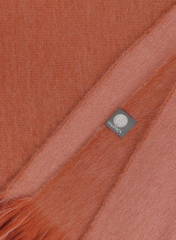 NEW! Alpaca Double Sided Throw - Rusted Coral by Shupaca