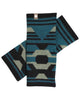 Twilight alpaca gloves with purple and blue Incan pattern, Shupaca
