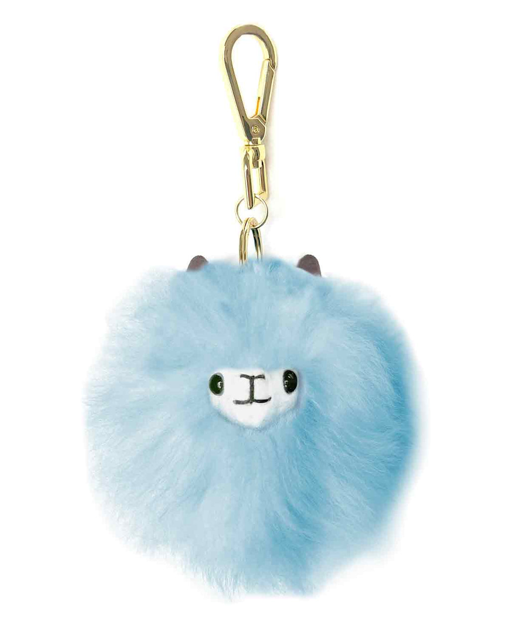 Mini alpaca keychain, 6-inch, in light blue and fuchsia colors, Shupaca