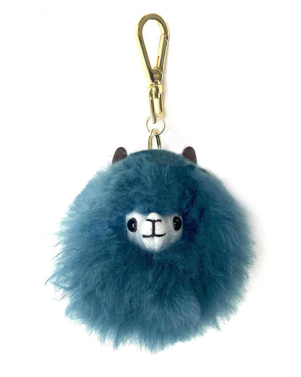 Mini alpaca keychain, 6-inch, in light blue and fuchsia colors, Shupaca