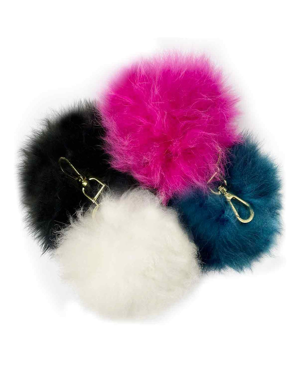Alpaca pom pom keychain, 6-inch, vibrant colors, Shupaca