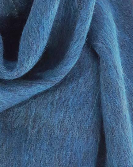 Blue Stone alpaca scarf with ocean blue and slate tones, Shupaca