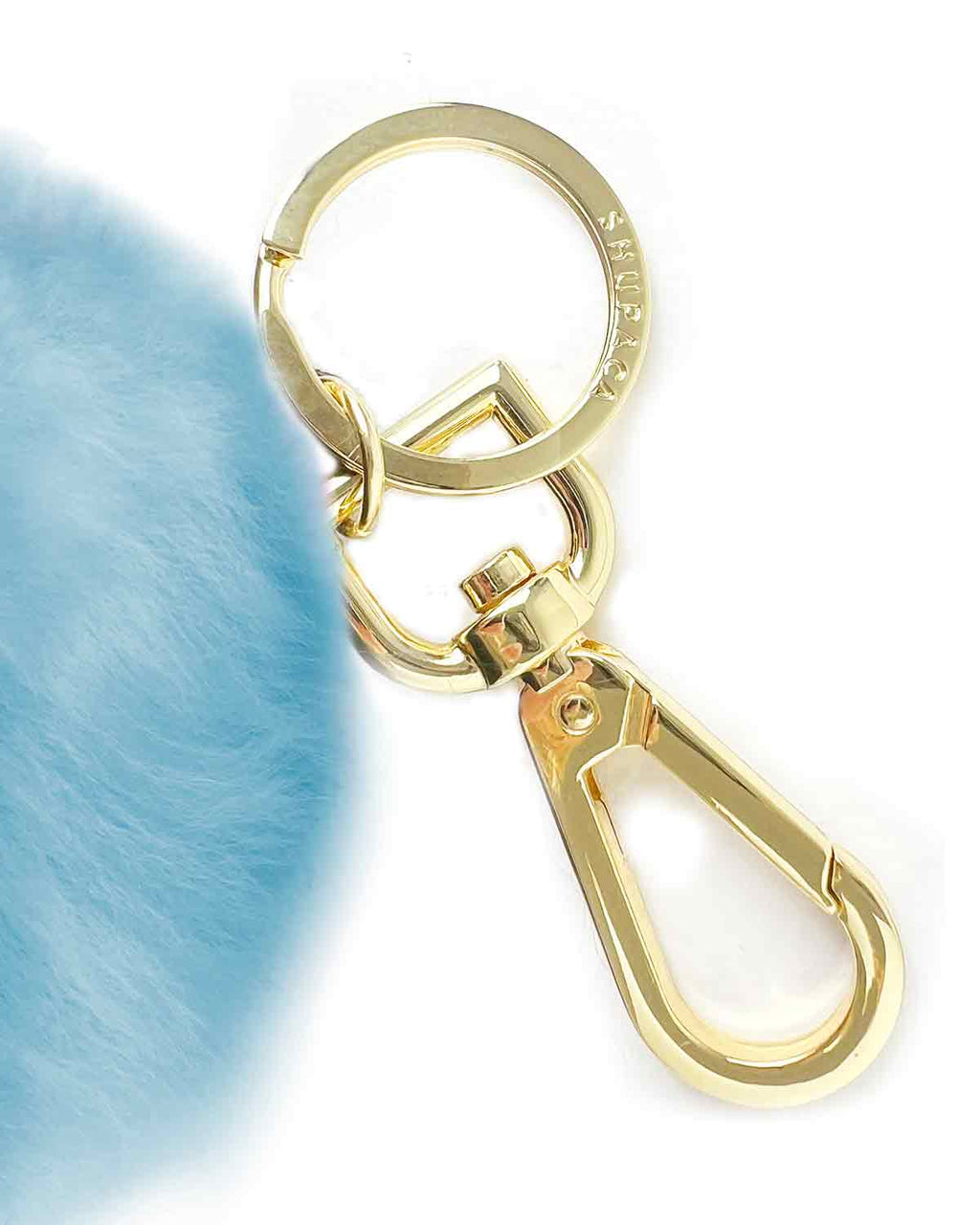 Fantasy alpaca keychain bear, 7-inch micro, multi-color with gold clasp, Shupaca