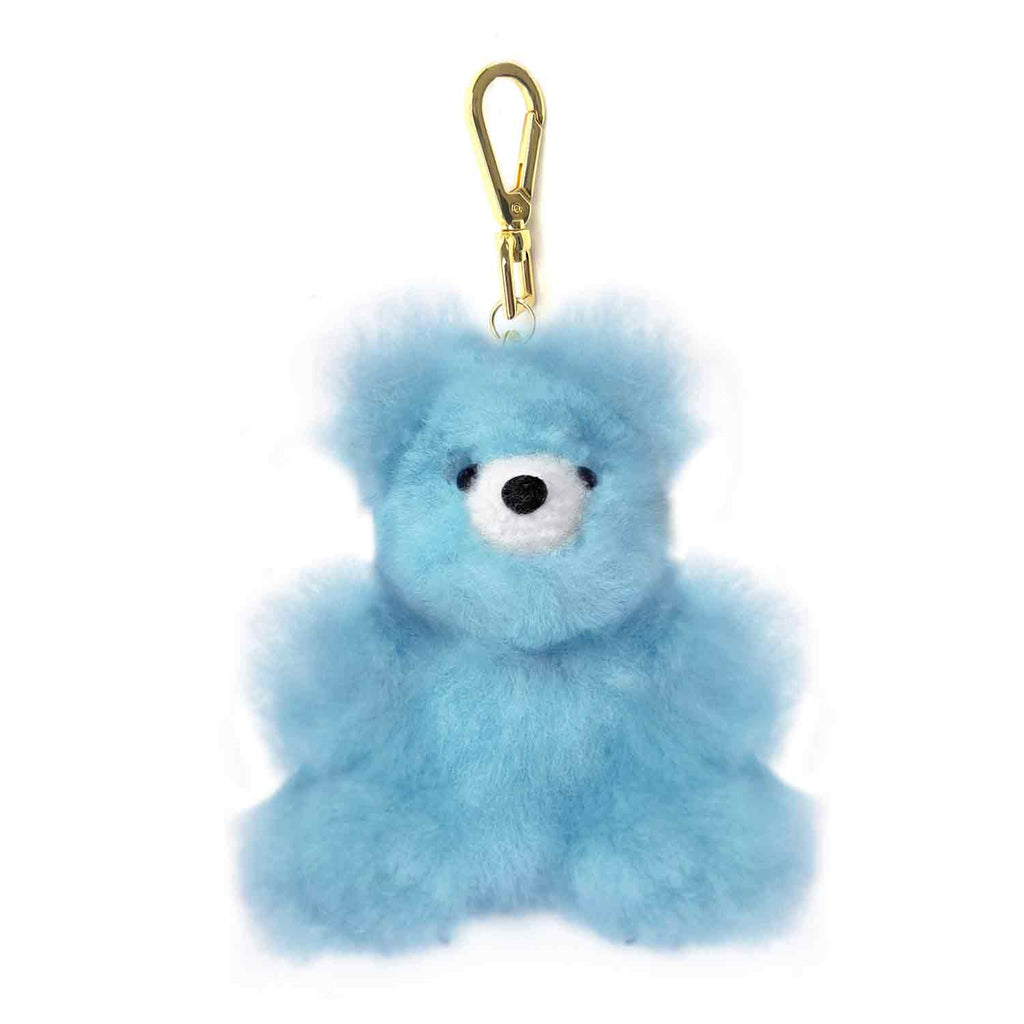 Fantasy alpaca keychain bear, 7-inch micro, multi-color with gold clasp, Shupaca